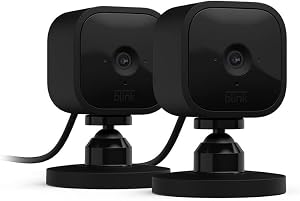 Blink Mini - Compact indoor plug-in smart security camera, 1080p HD video, night vision, m