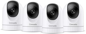Cinnado 2K Home Security Cameras-2.4Ghz WiFi Indoor Camera with 360° Motion Detection for
