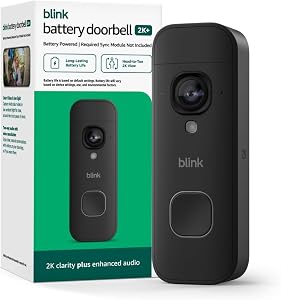 Blink Battery Doorbell 2K+ (newest model) - Wireless video doorbell, 2K resolution, enhanc