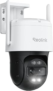 REOLINK 4K Wired WiFi Outdoor Security Camera, 8MP Dual Lens, 360 PTZ Camera, Auto Trackin