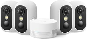 eufy Security eufyCam C35 4-Cam Kit, Wireless Indoor/Outdoor Camera, Magnetic Mount, Color