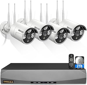 (2026 Update) Wireless WiFi Outdoor Security Camera System, IP67 Waterproof Dual Antenna C