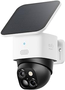 eufy Security 3K Dual Camera, SoloCam S340, Solar Security Cameras Wireless Outdoor, Camer