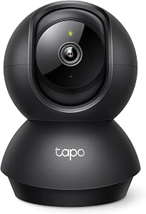 Tapo 1080P Indoor Pan/Tilt Wired Security Camera - Works as a Baby & Pet Monitor, Moti