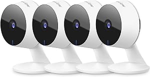 LaView Security Cameras 4pcs, Home Security Camera Indoor 1080P, Wi-Fi Cameras Wired for P