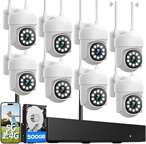 Home Security Camera System, CAMCAMP 24/7 Recording Security Cameras Wireless Outdoor 16CH